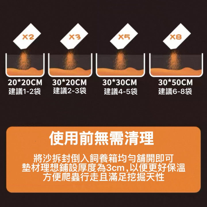 爬蟲鈣沙（魅橘紅）適合沙漠/荒漠類型寵物使用