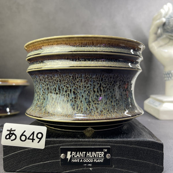 あ649 XL 星雲天目 HAND Made 植木鉢 陶器検（アガベ パキプス 姫巌竜 帝釈天 黒火焔 factory SRL カタチ製作所 グラキリス 塊根植物 亀甲 f1211773604