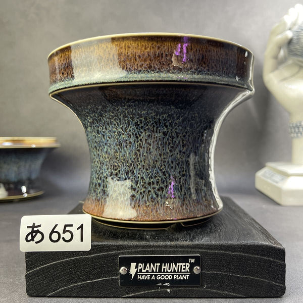 あ651 XL 星雲天目 HAND Made 植木鉢 陶器検（アガベ パキプス 姫巌竜 帝釈天 黒火焔 factory SRL カタチ製作所 グラキリス 塊根植物 亀甲 r1211766689