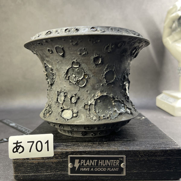 あ701 月面爆裂釉 HAND Made XL号　魔界牙 植木鉢 陶器検（アガベ パキプス 姫巌竜 帝釈天 黒火焔 factory SRL カタチ製作所 グラキリス 1211800561