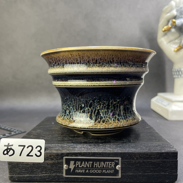 あ723 星雲天目 L HAND Made 植木鉢 陶器検（アガベ パキプス 姫巌竜 帝釈天 黒火焔 factory SRL カタチ製作所 グラキリス 塊根植物 1211913657