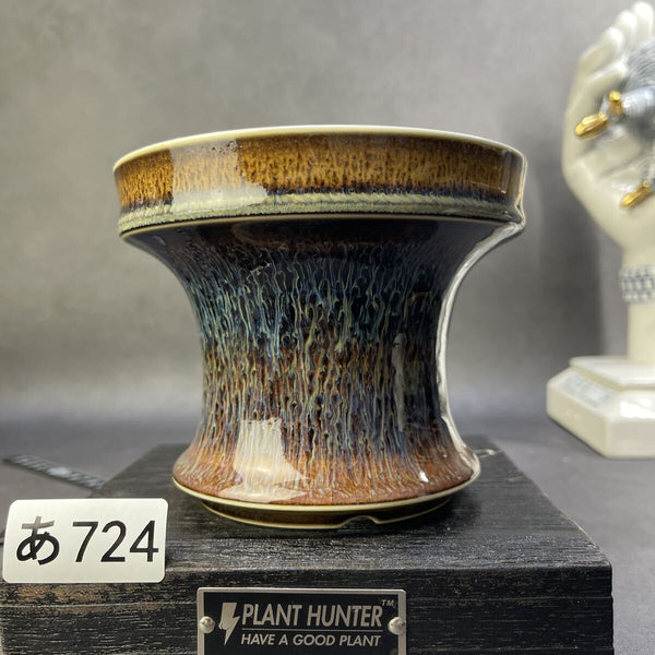 あ724 星雲天目 L HAND Made 植木鉢 陶器検（アガベ パキプス 姫巌竜 帝釈天 黒火焔 factory SRL カタチ製作所 グラキリス 塊根植物 j1211911165