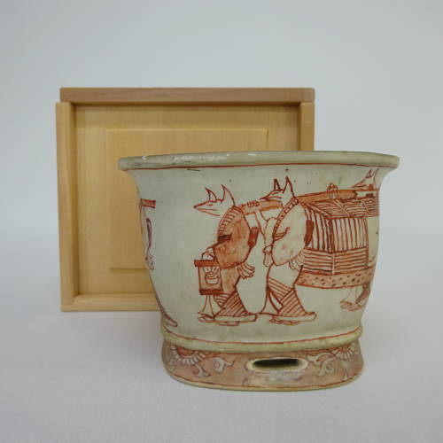 盆栽鉢 上州勝山 箱付き 正方鉢 f1198408130