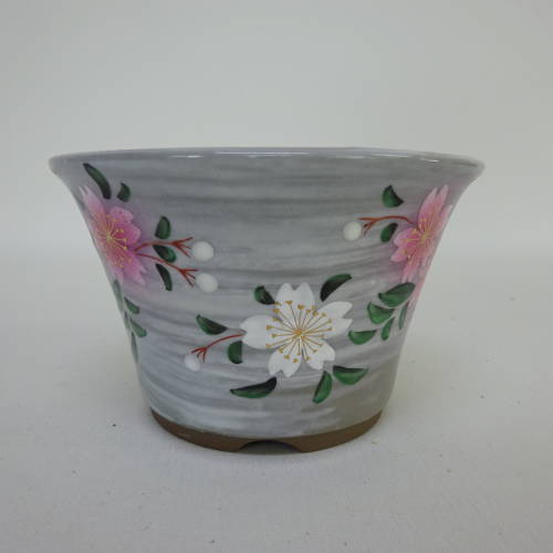 盆栽鉢 九谷美山 丸鉢 j1198419205