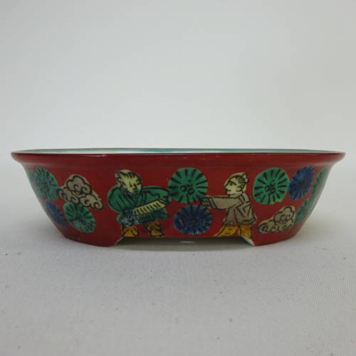 盆栽鉢 九谷福美 楕円鉢 t1198406886