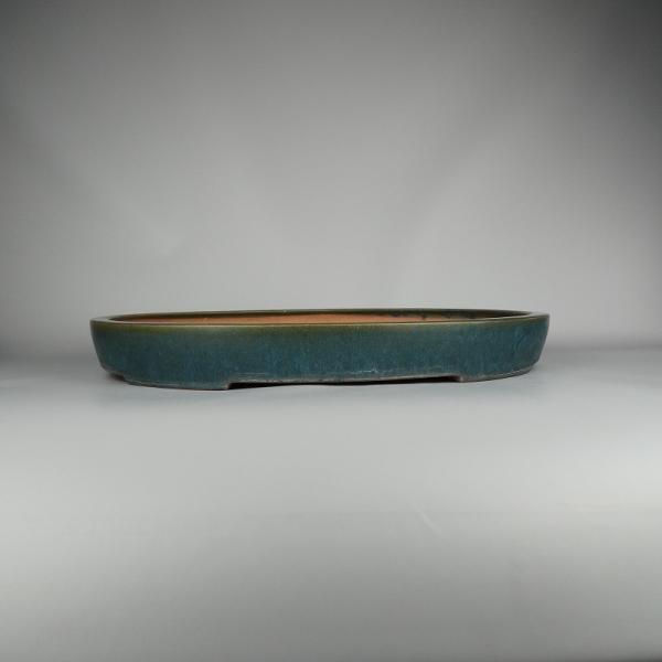 中古盆栽鉢 常滑 黎鳳造 大型 長辺 約53cm 楕円鉢 釉薬  中古鉢 q1198412633