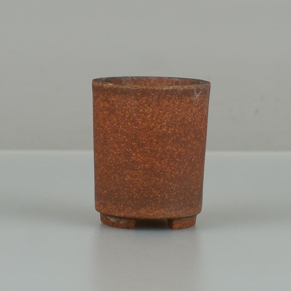 中古 盆栽鉢 落款あり 豆鉢 高さ 約 5cm 丸鉢 泥物 ミニ鉢 観賞用  中古鉢 m1184436564