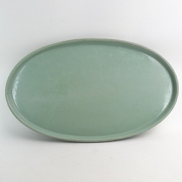 中古水盤 寿悦 大型 長辺 約49.3cm 楕円 鉢 水石 盆栽 花器  中古 j1198419800