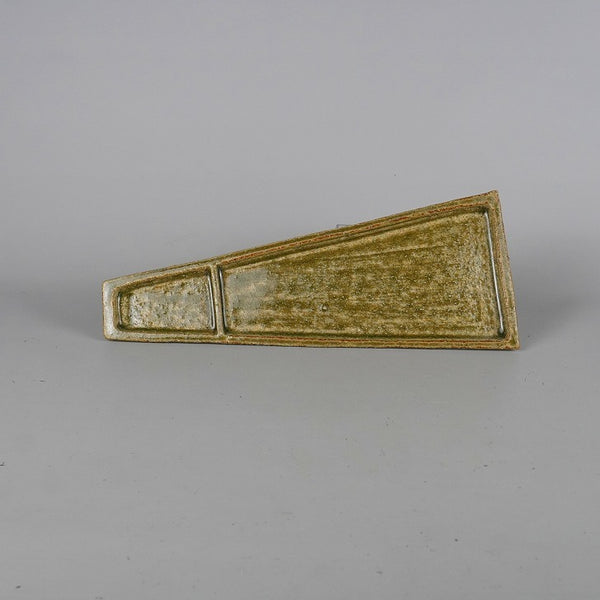 中古 水盤 服部 中型 長辺 約 29cm 長方 鉢 水石 盆栽 花器  中古 k1198408432