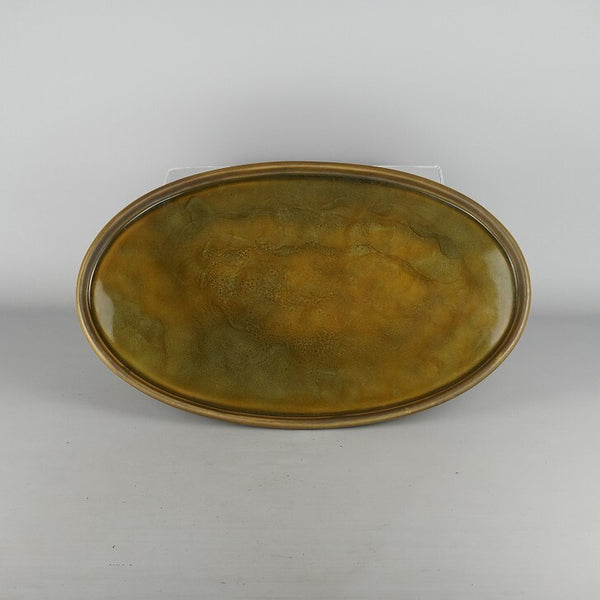 中古水盤 寿悦 大型 長辺 約50cm 楕円 鉢 水石 盆栽 花器  中古 p1198415734