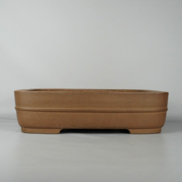 盆栽鉢 喜仙造 撫角 長方鉢 中帯  中古鉢 c1198405492