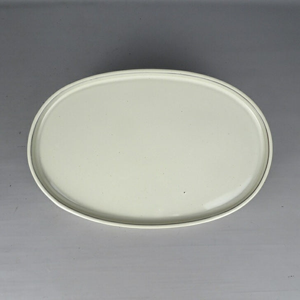 中古 水盤 春松 中型 長辺 約 40.5cm 楕円 鉢 水石 盆栽 花器 釉薬  中古 o1198428808