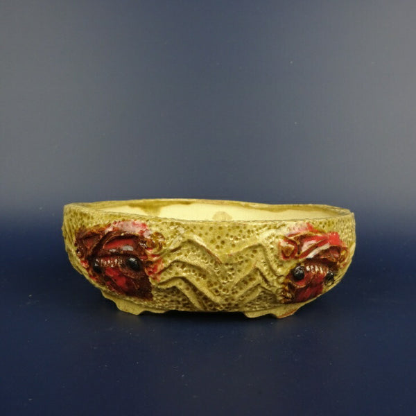 盆栽鉢 正志 古本正志 丸鉢 蟹 釉薬 観賞用  新品 ラッピング q1198411439