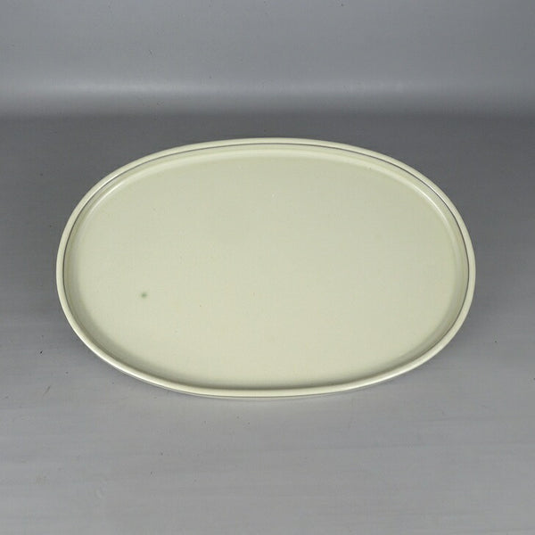 中古 水盤 春松 中型 長辺 約 40.5cm 楕円 鉢 水石 盆栽 花器 釉薬  中古 x1198413572