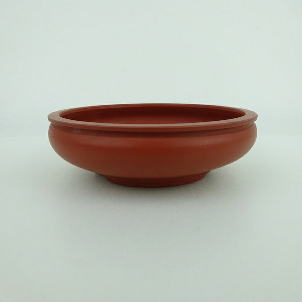 盆栽鉢 石山 小型 長辺 約12cm 丸鉢 縁付 袋式 泥物  新品 o1198425279