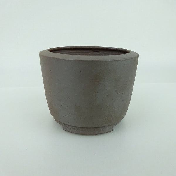 中古 盆栽鉢 常滑 英明 小鉢 長辺 約7.6cm 丸鉢 泥物  中古鉢 v1198439270