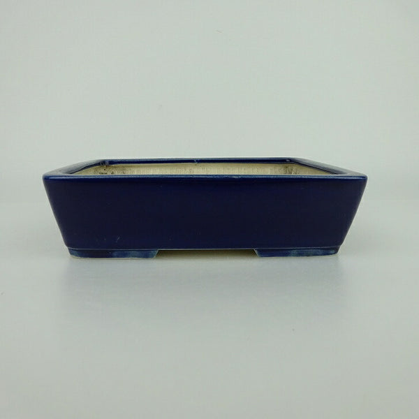 盆栽鉢 青香 小型 長辺 約14.8cm 長方鉢 釉薬 k1198411578