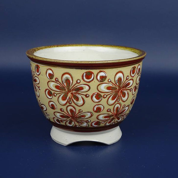 九谷 加賀 丸鉢 色絵 花 観賞用 盆栽鉢 新品 1198400538