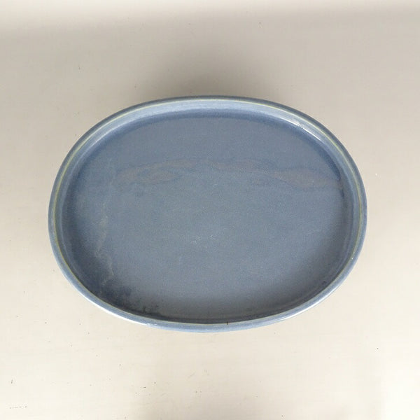 中古 水盤 陶翠 中型 長辺 約38.1cm 楕円 鉢 水石 盆栽 花器  中古 u1198425633