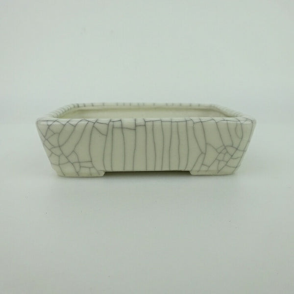 盆栽鉢 青香 小鉢 長辺 約9.5cm 長方鉢 貫入 釉薬 b1198420973