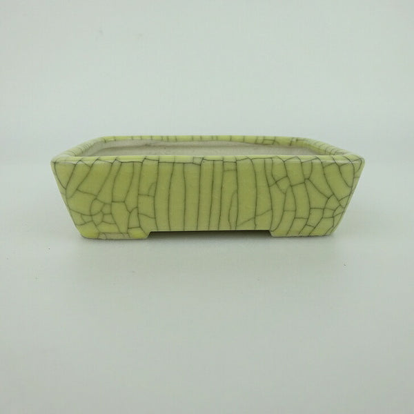盆栽鉢 青香 小鉢 長辺 約9.5cm 長方鉢 貫入 釉薬 s1198419151