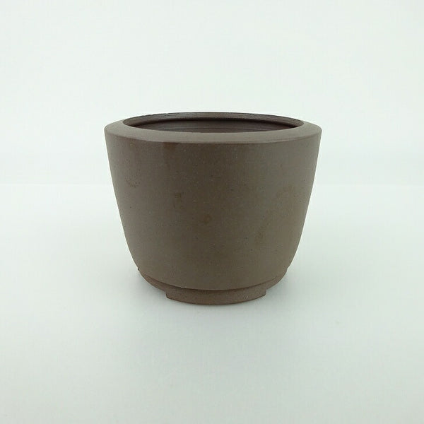 中古 盆栽鉢 常滑 英明 小鉢 長辺 約8cm 丸鉢 泥物  中古鉢 1198400996