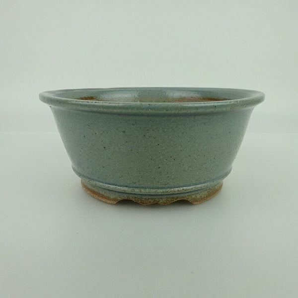 盆栽鉢 ゆうき祥石 小型 長辺 約 12.5cm 丸鉢 縁付 下帯 釉薬  新品 d1198422331