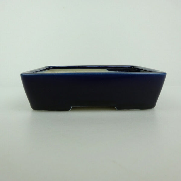 盆栽鉢 青香 小型 長辺 約14.5cm 長方鉢 釉薬 o1198423133