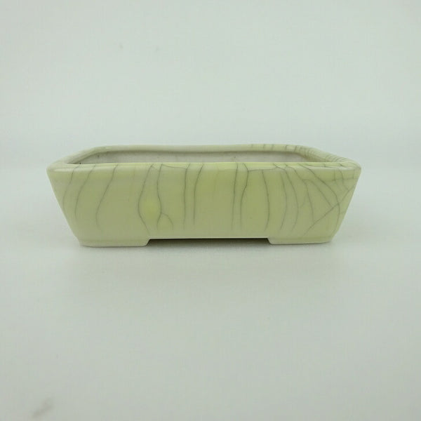 盆栽鉢 青香 小鉢 長辺 約9.5cm 長方鉢 貫入 釉薬 j1198416321