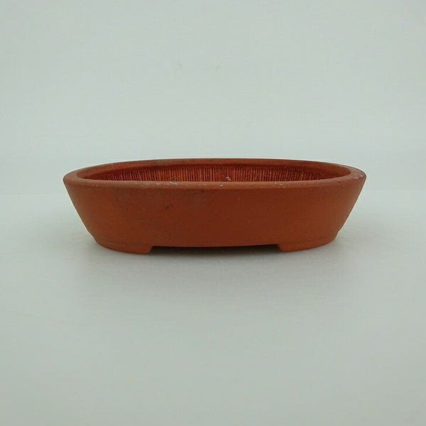 盆栽鉢 青香 小型 長辺 約9.8cm 楕円鉢 泥物 p1198418769