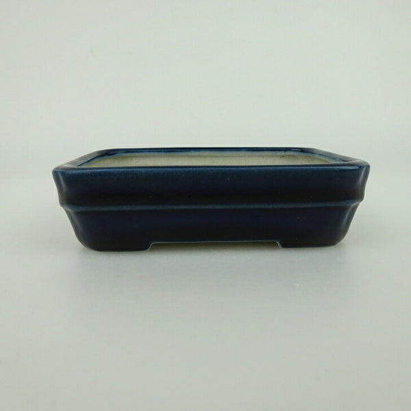 盆栽鉢 青香 小鉢 長辺 約9.5cm 長方鉢 中帯 釉薬 g1198415789