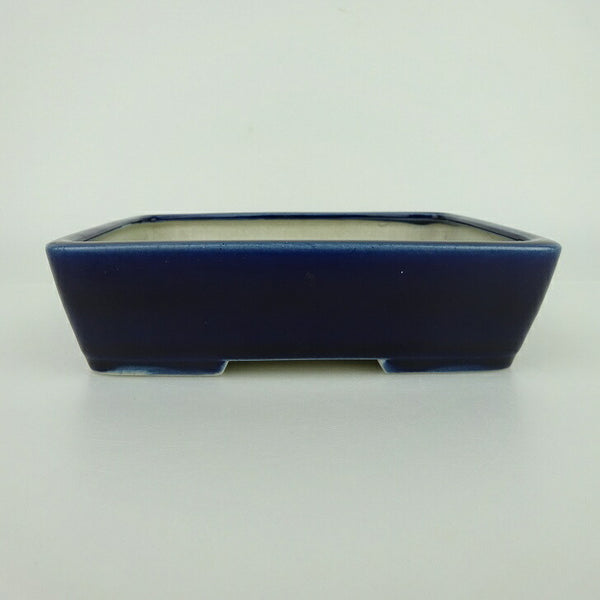 盆栽鉢 青香 小型 長辺 約14.5cm 長方鉢 釉薬 t1198412461