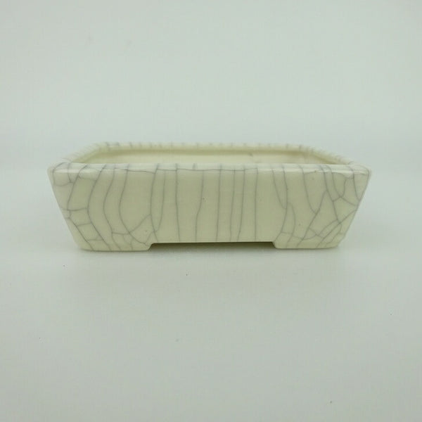 盆栽鉢 青香 小鉢 長辺 約9.6cm 長方鉢 貫入 釉薬 l1198415652