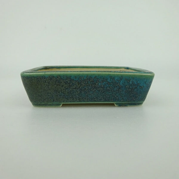 盆栽鉢 青香 小鉢 長辺 約9.3cm 長方鉢 釉薬 b1198422715