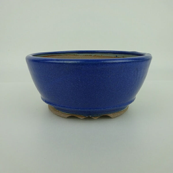 盆栽鉢 ゆうき祥石 小型 長辺 約 12cm 丸鉢 下帯 釉薬  新品 g1198415790