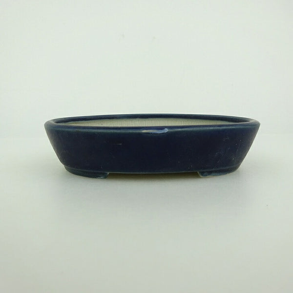 盆栽鉢 青香 小鉢 長辺 約10cm 楕円鉢 釉薬 p1198418720