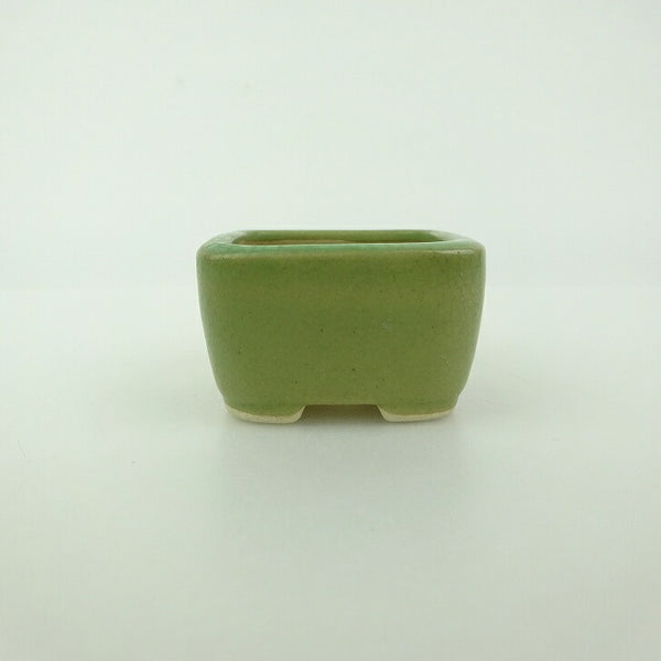 盆栽鉢 青香 豆鉢 長辺 約4.5cm 正方鉢 釉薬 p1198419066