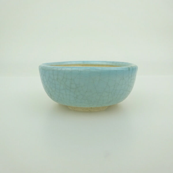 盆栽鉢 青香 小鉢 長辺 約6.1cm 丸鉢 貫入 釉薬 s1198415920