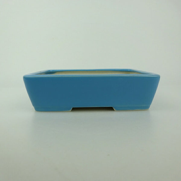 盆栽鉢 青香 小型 長辺 約14.5cm 長方鉢 釉薬 j1198413521