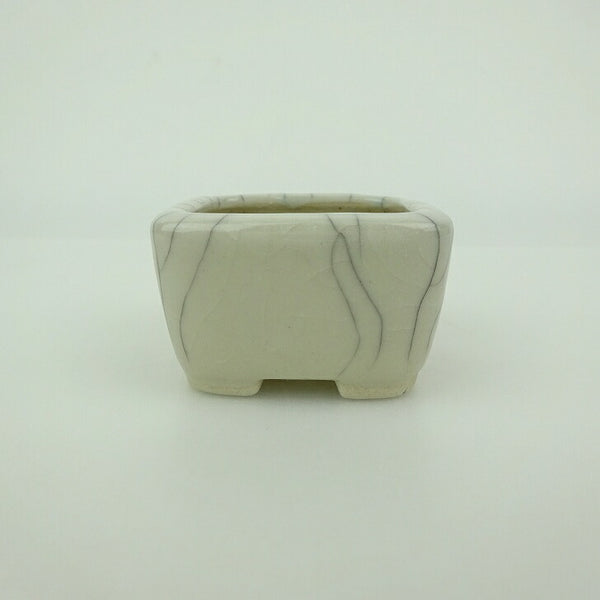 盆栽鉢 青香 豆鉢 長辺 約4.5cm 正方鉢 貫入 釉薬 t1198410624