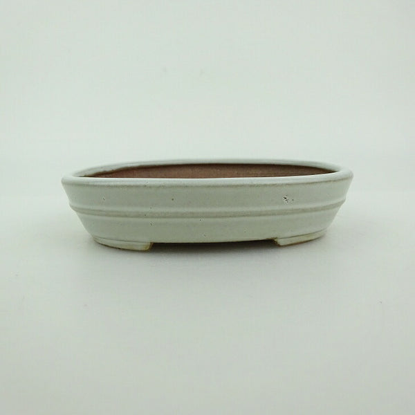 盆栽鉢 青香 小型 長辺 約10cm 楕円鉢 中帯 釉薬 c1198411864