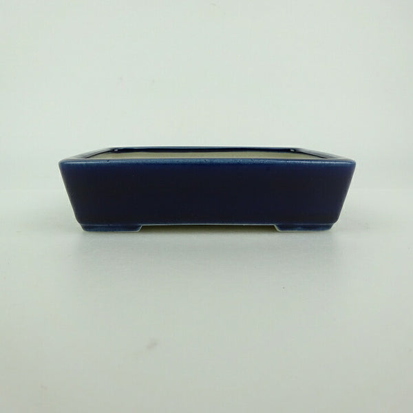 盆栽鉢 青香 小型 長辺 約12cm 長方鉢 釉薬 r1198410505