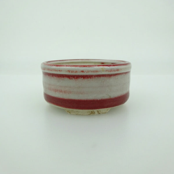 盆栽鉢 青香 小鉢 長辺 約5.8cm 丸鉢 上下帯 釉薬 f1198409227