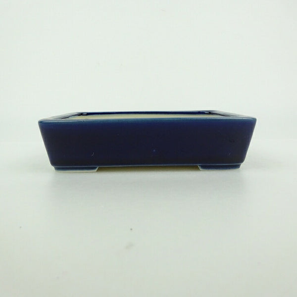 盆栽鉢 青香 小型 長辺 約11.9cm 長方鉢 釉薬 k1198412465
