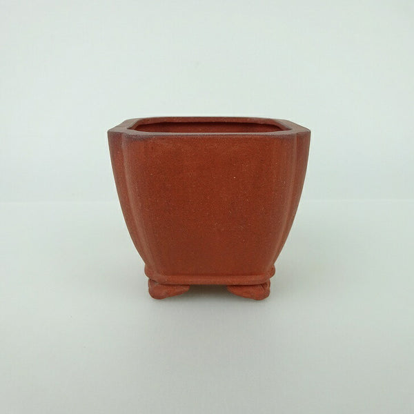 盆栽鉢 青香 小鉢 長辺 約6.5cm 正方鉢 隅入 雲足 下帯 泥物 b1198418426