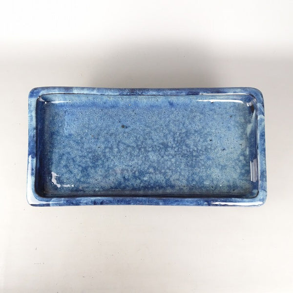 中古 水盤 落款なし 大型 長辺 約 53.6cm 長方 鉢 水石 盆栽 花器  中古 w1198409181