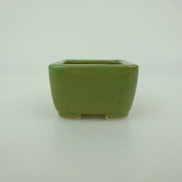 盆栽鉢 青香 豆鉢 長辺 約4.3cm 正方鉢 釉薬 q1198419052