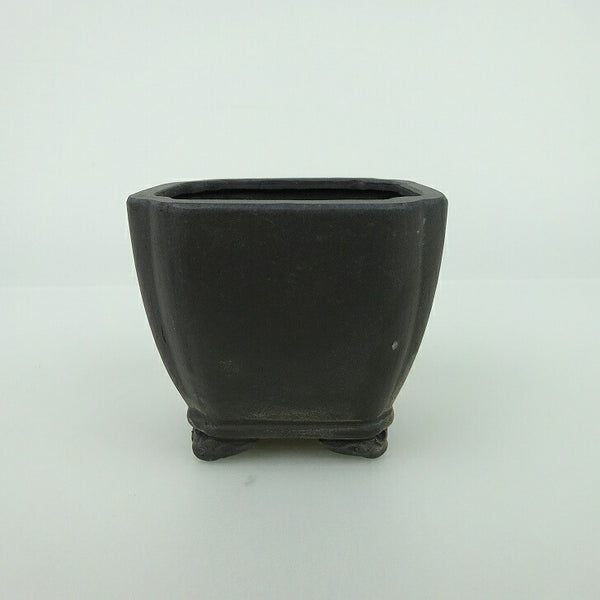 盆栽鉢 青香 小鉢 長辺 約6.5cm 正方鉢 隅入 雲足 下帯 泥物 p1198419217
