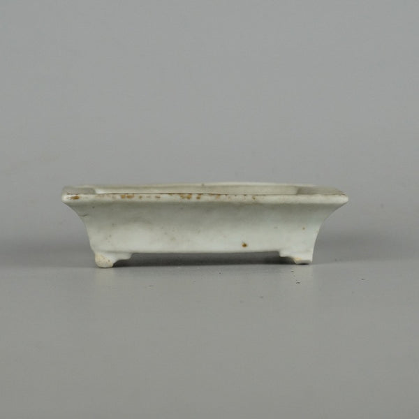 中古 水盤 落款なし 小型 長辺 約 9.7cm 長方 鉢 水石 盆栽 花器  中古 k1198412615