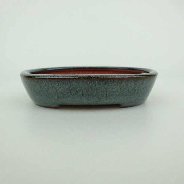 盆栽鉢 青香 小鉢 長辺 約9.5cm 楕円鉢 釉薬 g1198422258